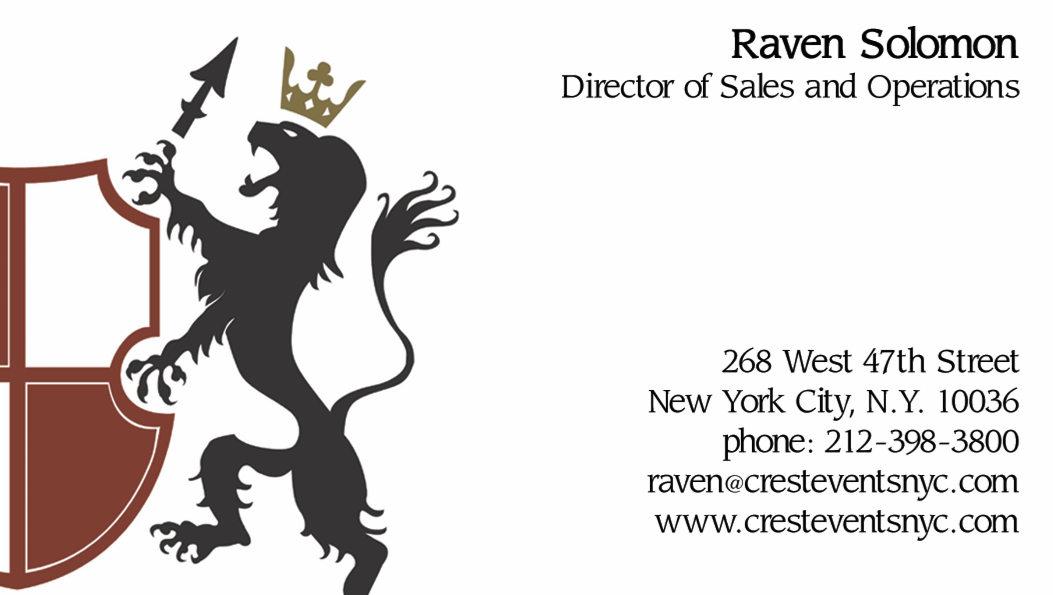 Crest Lounge — Business Card